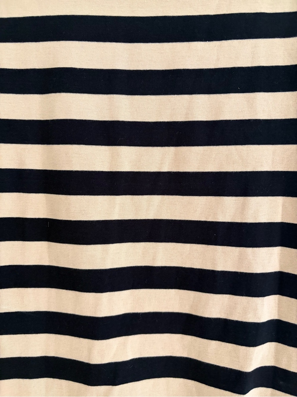J. Crew Striped Black and Cream Crewneck Sweater with Gold Buttons - Picture 2 of 7